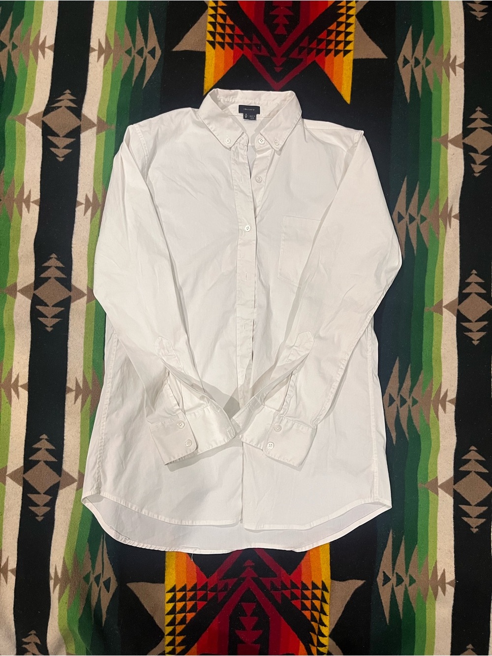 Theory White Button-Down Shirt Small